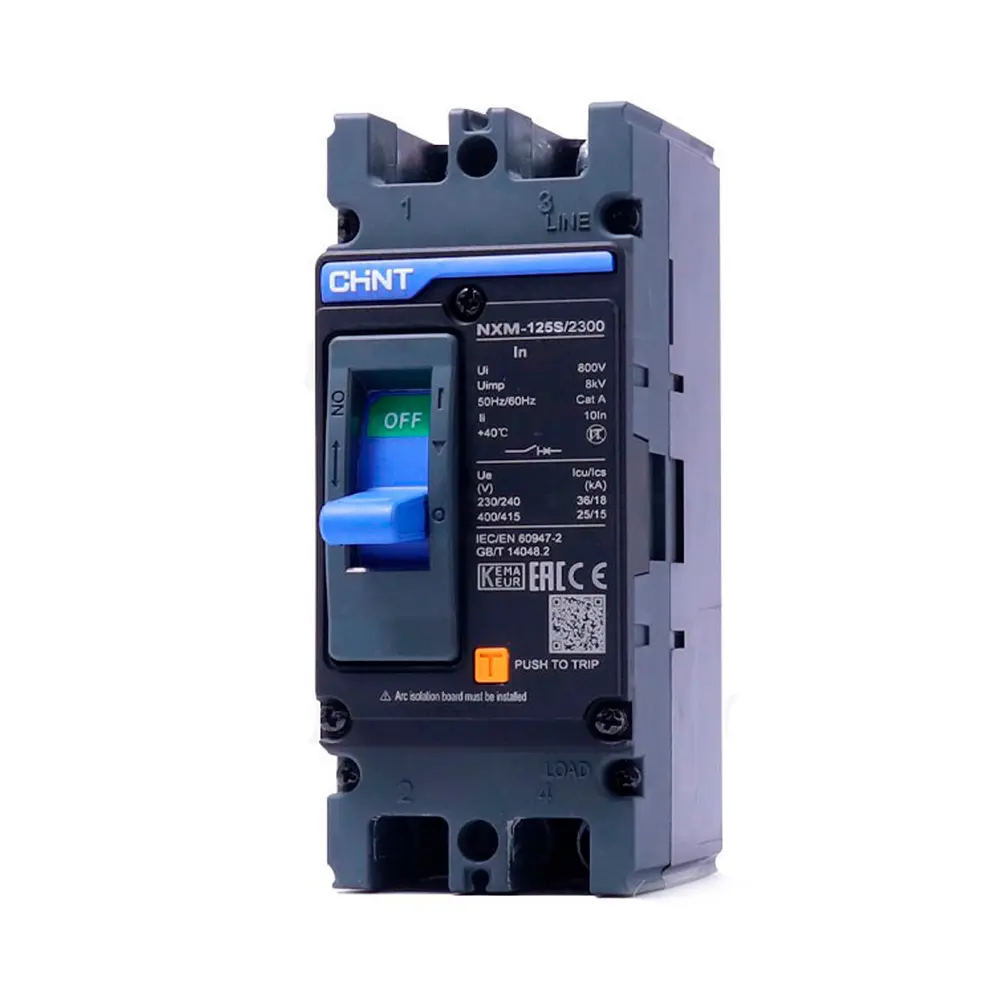 2P 125A Interruptor De Fuerza Fijo NXM-125S/2300 (Negro) Chint
