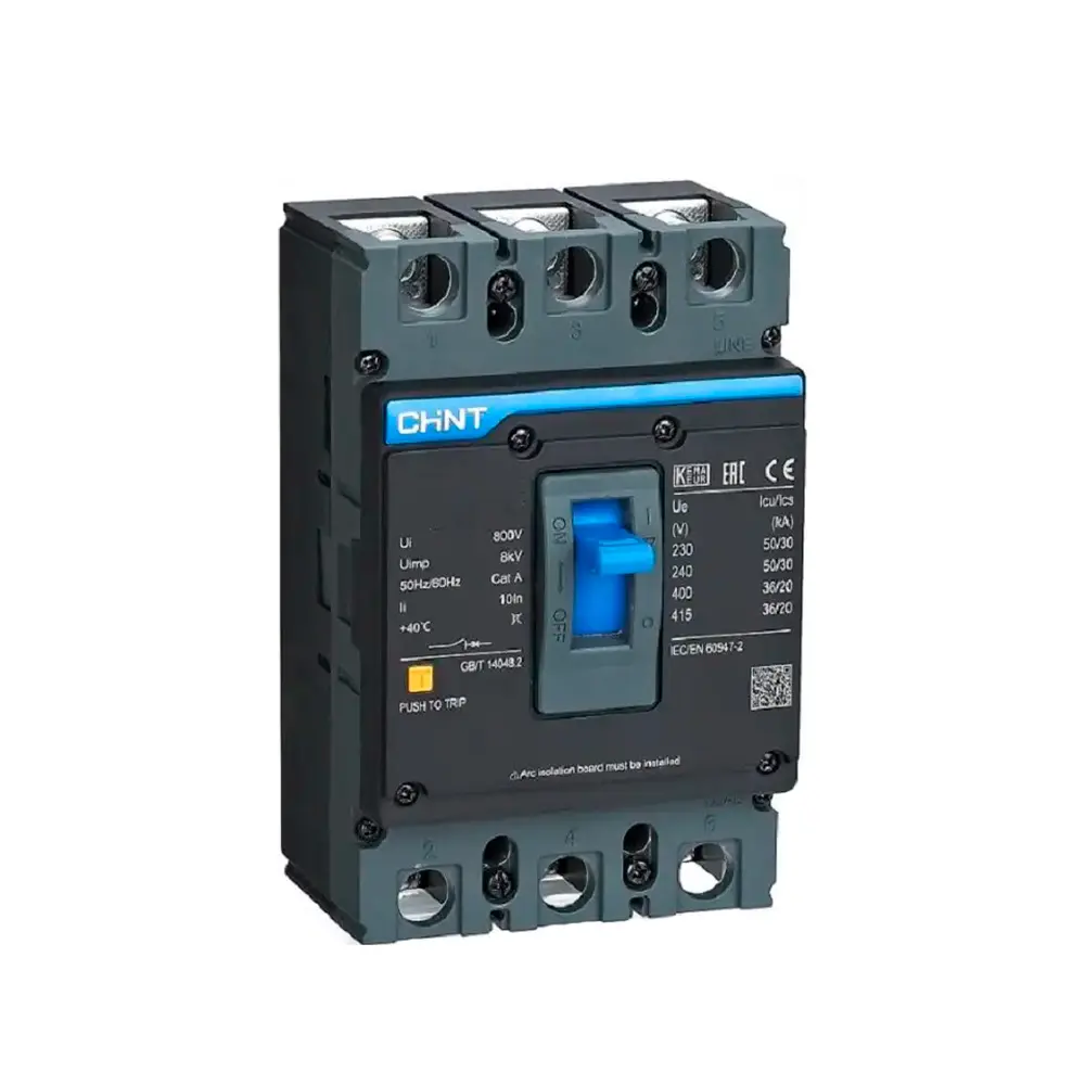 3P 160A Interruptor De Fuerza Fijo NXM-160S/3300 Negro Chint