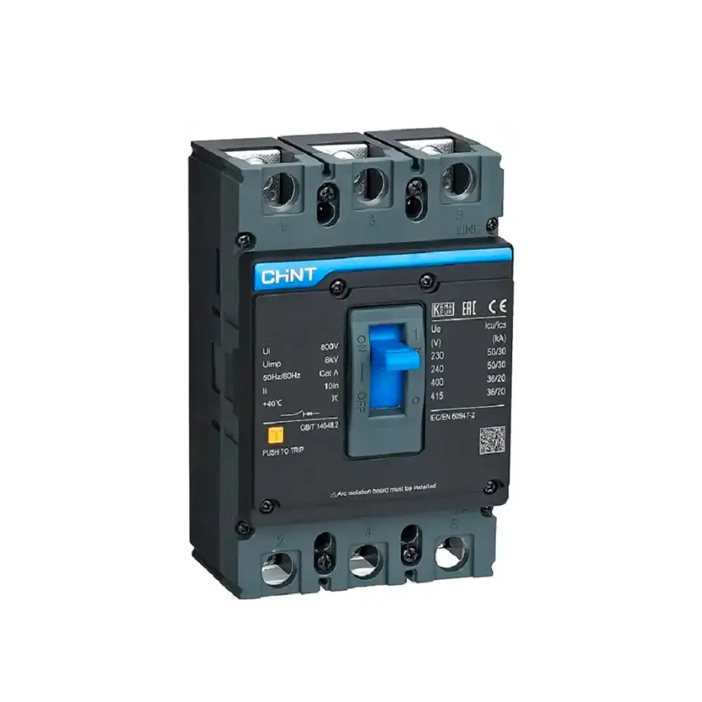 3P 250A Interruptor De Fuerza Fijo NXM-250S/3300 Negro Chint