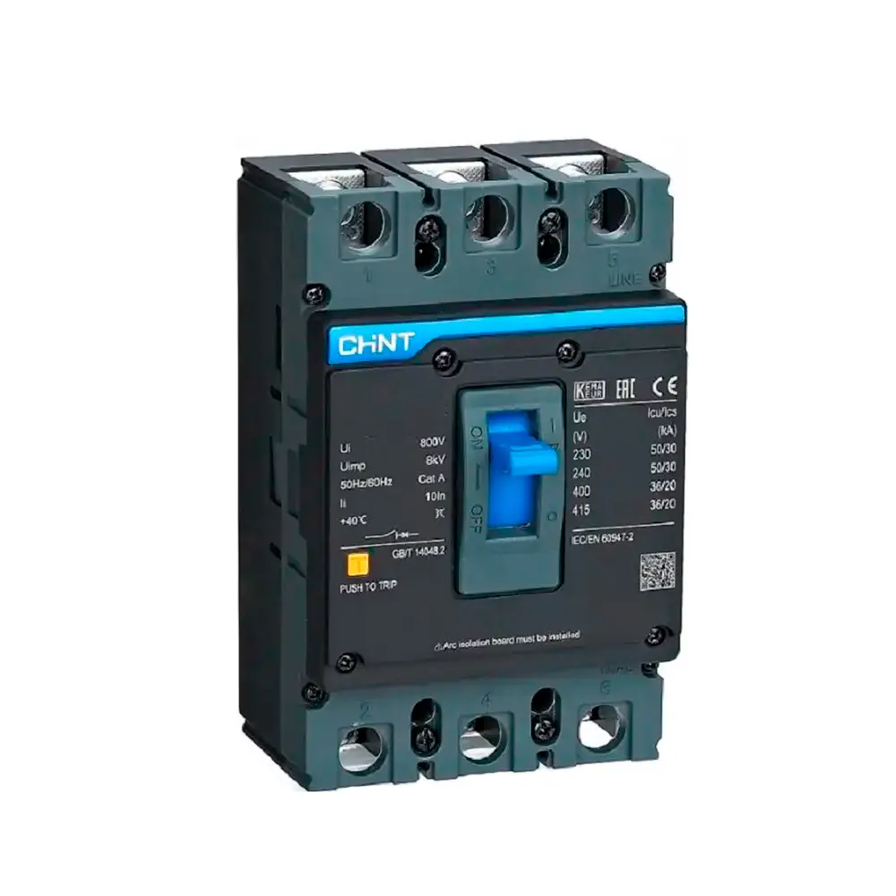 3P 630A Interruptor De Fuerza Fijo NXM-630S/3300 Negro Chint