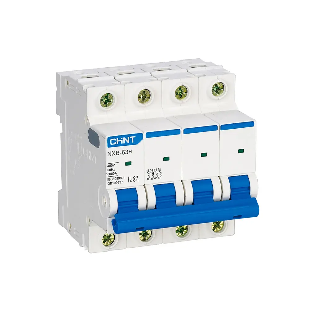 4×32 Interruptor Termomagnetico NXB-63H 10Ka Curva C Chint